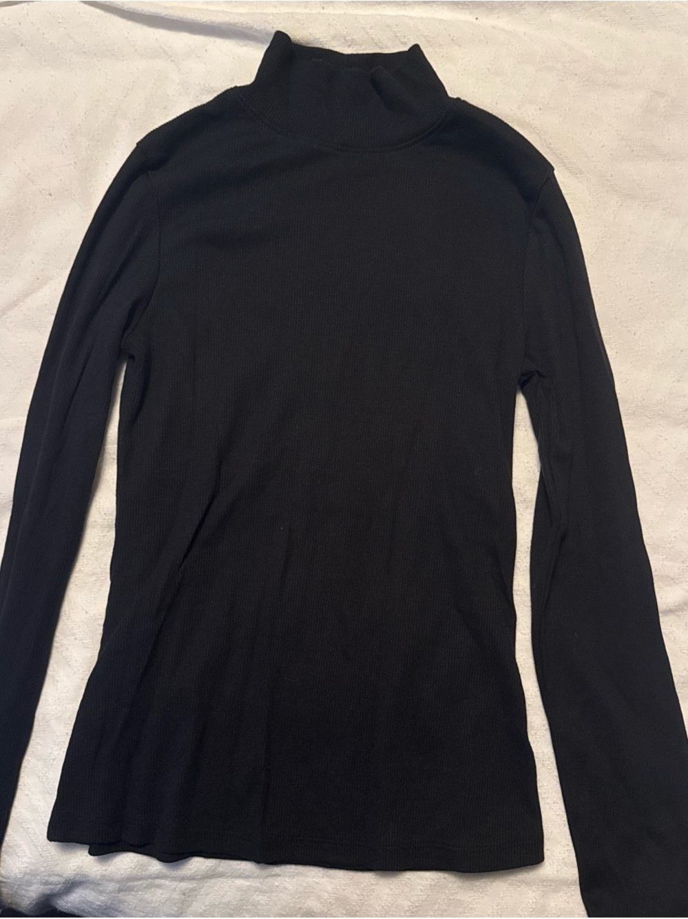 SO Black Ribbed Turtleneck Sweater
